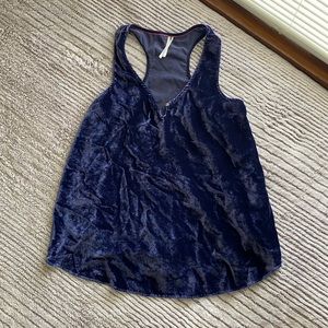 Anthropologie Suri Purple Velvet Tank Top Size S Party Boho Going Out Indie